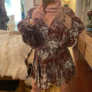 Free people paisley mini dress